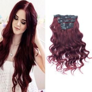 Peruvian 99j Loose Wave Clip-in 100% Human Hair