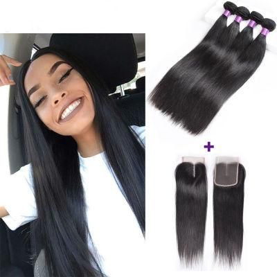 Brazilian Virgin Human Hair Straight Closure Top 4*4 Swiss Lace Closure Remy Natural Hair Accessories