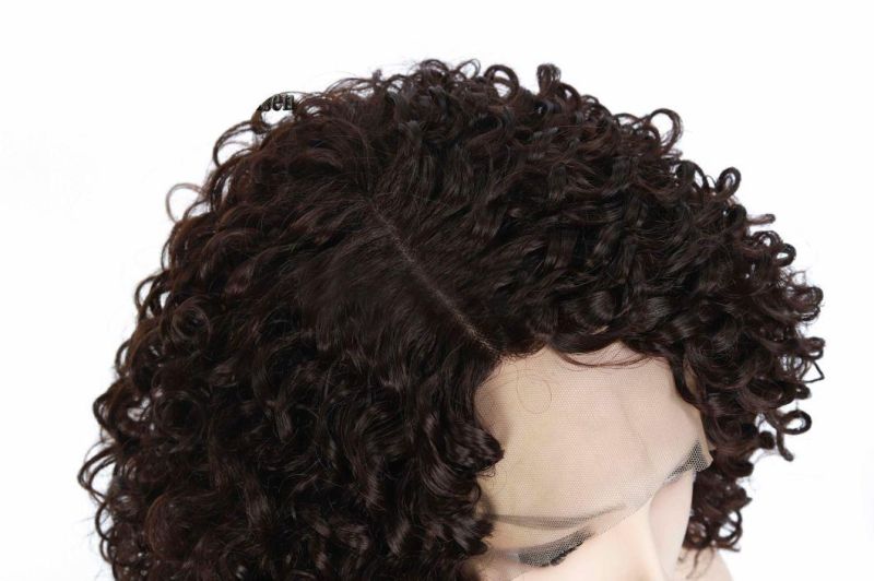 Human Hair Lace Front Wigs 13X4 Lace Short Inch Kinky Curly Hair Wig