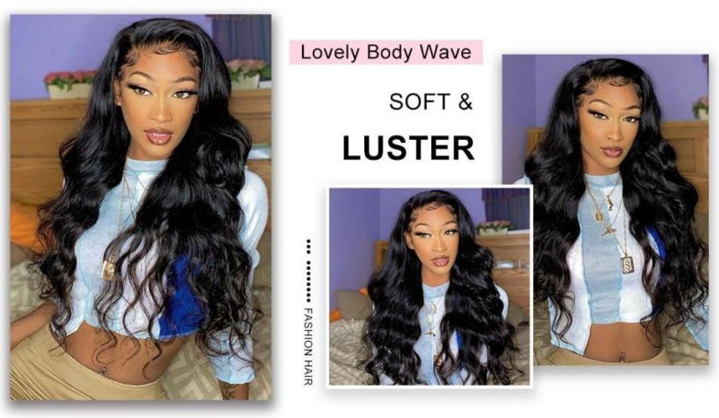 13X6 Lace Front Wig Body Wave Virgin Human Hair Wigs 180% Density