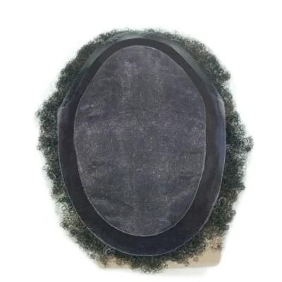 Lw80 High Quality Men&prime;s Afro Wig Curly Human Hair Products