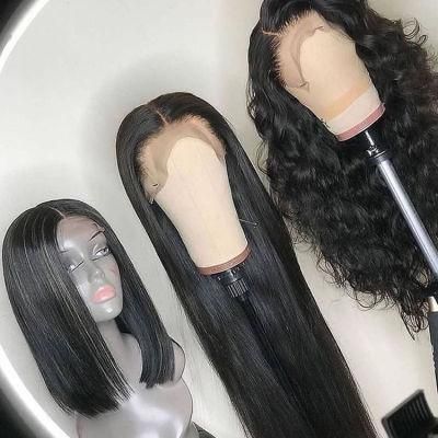 Drop Shipping Heat Resistant Deep Water Straight Body Wave Hair 360 HD Lace Frontal Wig Human Hair