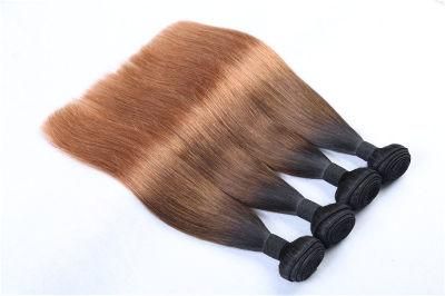 Three Tone Color Hair Weft Brazilian Human Hair Remy Hair