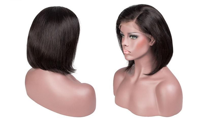 Short Bob Lace Wig 13*4 Lace Front Wig Brazilian Remy Human Hair Wig 180% Straight Lace Front Wig Pre Plucked with Baby Hair