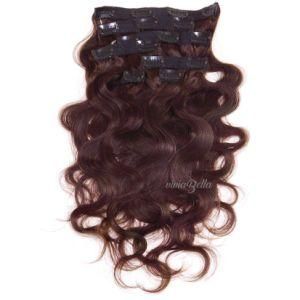 European Body Wave Dark Brown Clip-in 100% Human Hair