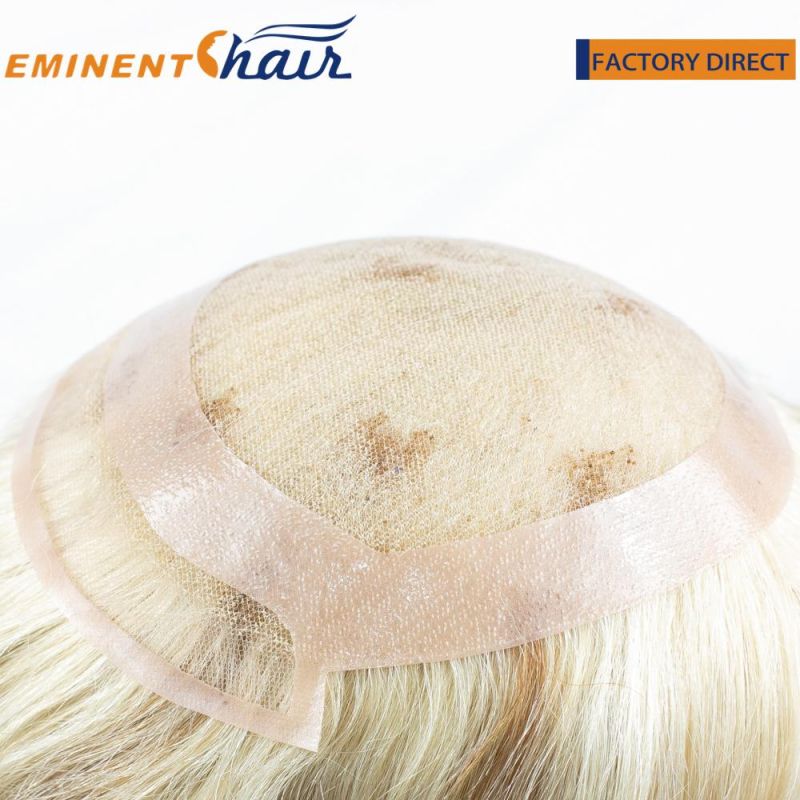 Women′ S Toupee French Lace with PU Around Lace Front and Highlight Color