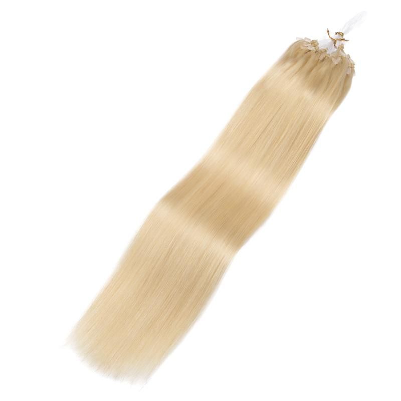 Straight Loop Micro Ring Hair Extensions Brazilan Remy Human Hair Extension Natural Capsule Keratin