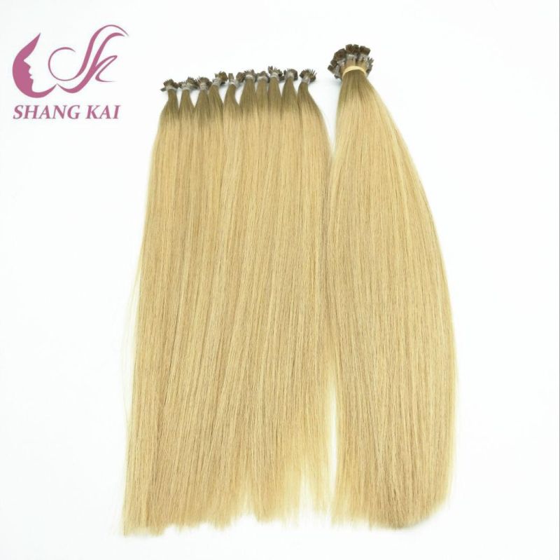 Direct Factory U Tip/Nail/Flat Tip Hair Extension Indian Hair, Flat Tip Human Hair Extension Double Drawn
