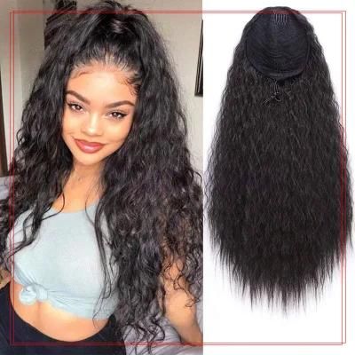 22inch Long Curly Wavy Ponytail Drawstring Ponytail Hair Extension