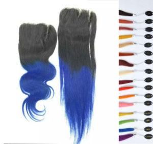 7A Virgin Hair Ombre Color Lace Closure Double Drawn 2tones Red