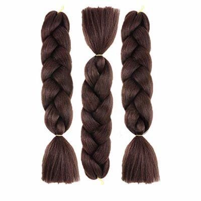 Chinese Factory Kinky Straight Synthetic Hair Extension Brown Red Braids