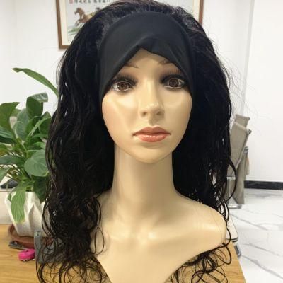 No Glue Human Hair Wig for Woman Headbang Wig