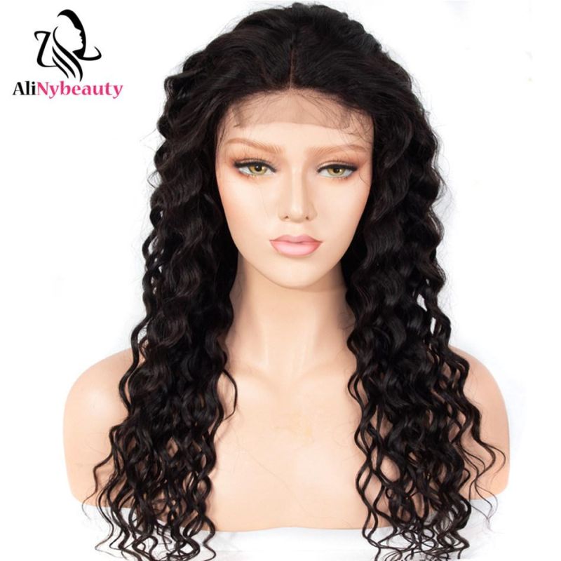 Wholesale Brazilian Water Wave Virgin Human Hair Lace Front Wig