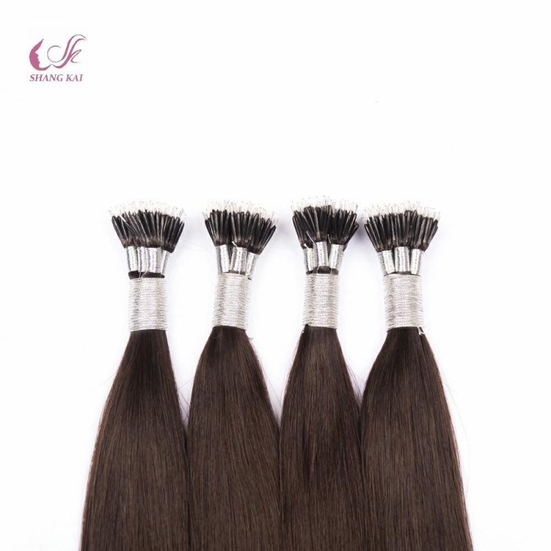 High Quality Double Drawn Nano Tip Hair Extension Human Hair Russian/Mongolian Hair