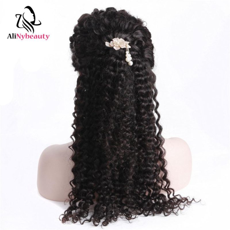 100% Brazilian Virgin Human Hair Deep Wave Lace Front Wig