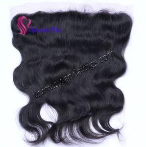 Sylandawigs 13&quot;X4&quot; Brazilian Hair Body Wave Lace Frontal #1b Human Hair Closure with Free Shipping