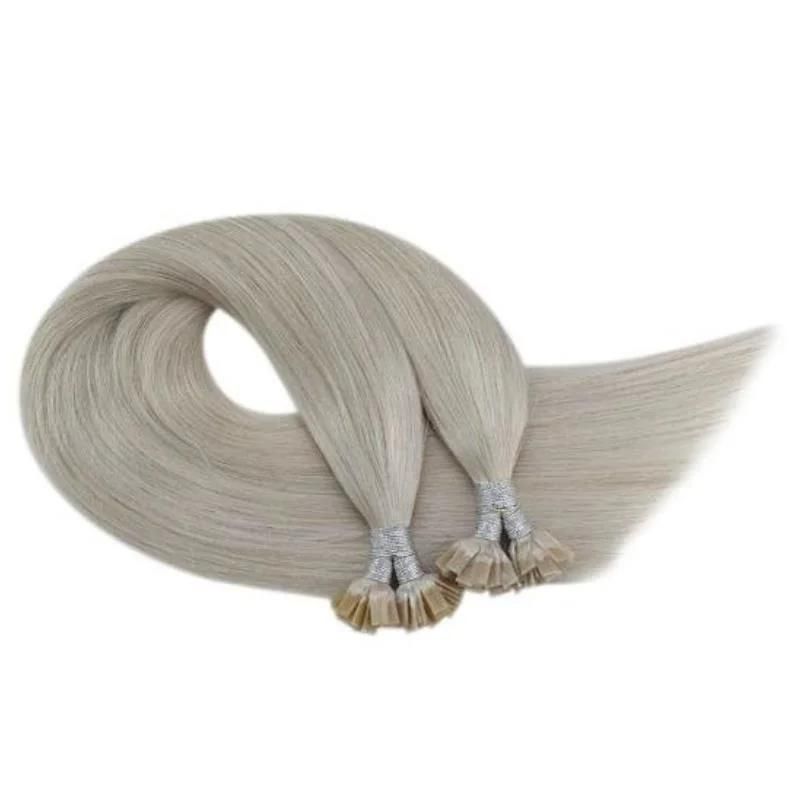 Flat Tip Keratin Hair Extensions Hot Fusion Hair Extensions Human Hair for Women for Salon