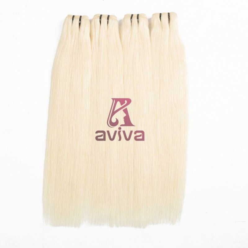 100% Virgin Hair Weave Brazilian Remy Human Hair Extensionblonde Straight
