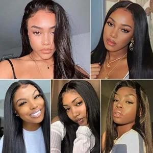 Straight India Human Hair Wig with Baby Hair for Black Women