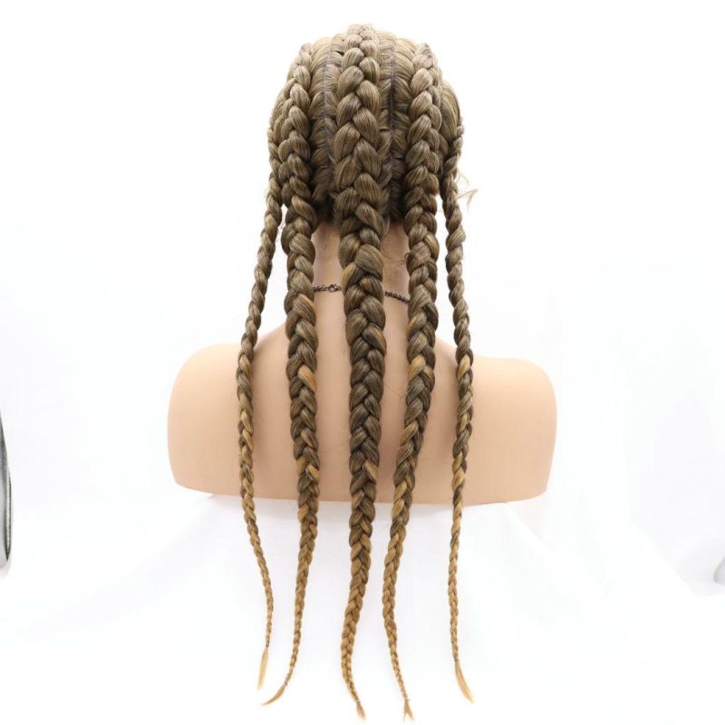 Wholesale 5 Braids 1b Ready Ship Synthetic Hair Wigs for Black Women