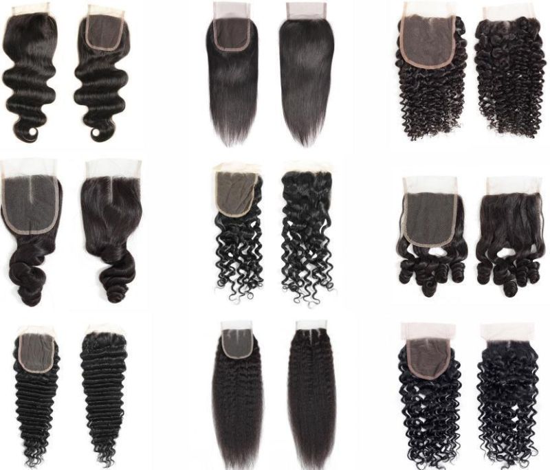 Raw Human Hair Bundles Wet and Wavy Bundles with Closure