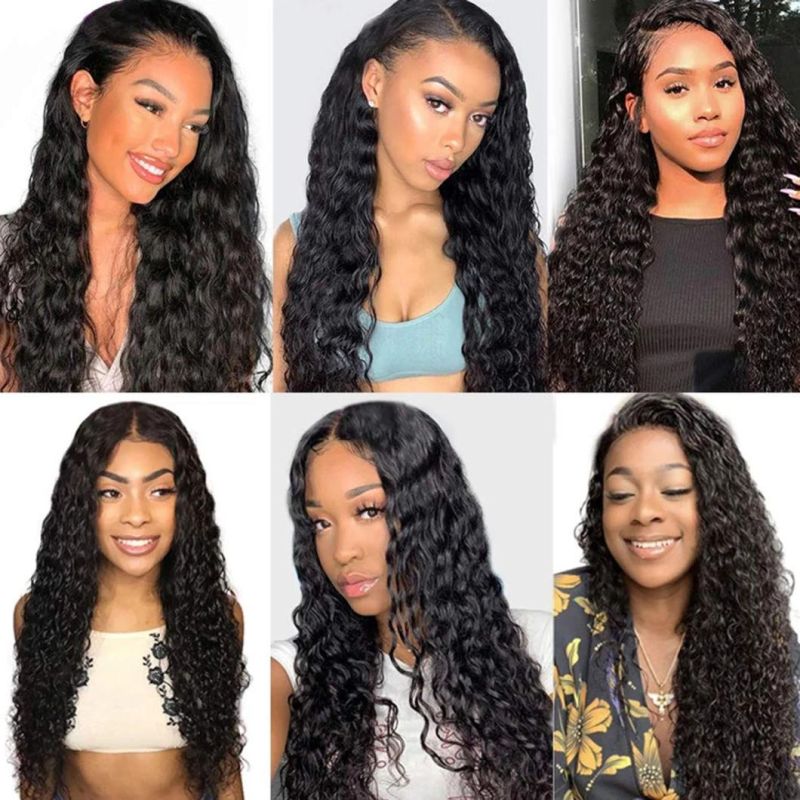 High Quality Deep Wave Human Hair Bundles Wave Brazilian Hair Bundles Remy Hair Weave Curly Human Hair Bundles 26 Inches