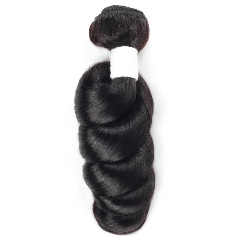 China Wholesale Black Comfortable Soft Loose Wave Hair Weaving 100% Natural Human Hair