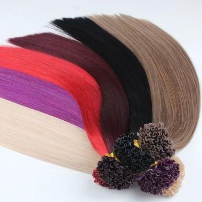 Remy I Tip Human Hair Extensions Double Drawn Stick Hair Natural Straight 24 Inches 1.0g Strands Fusion Hair Capsules