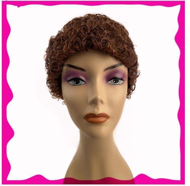 150% Short Curly Human Hair Wigs Pixie Cut for Black Women Natural Black Glueless Afro Kinky Curly Wig Dropshipping Wholeslae