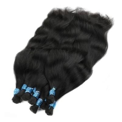 Natural Indian Hair 100% Human Hair Bulk Bundle for Braiding