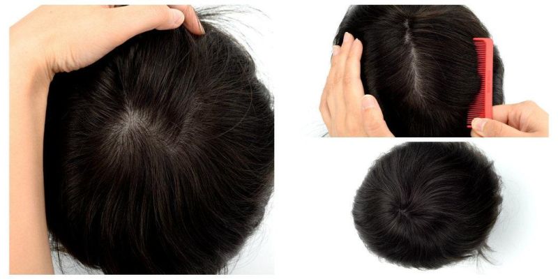 European Virgin Hair Injection Men′s Wig Toupee