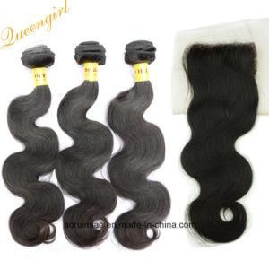 Wholesale Hair Bundle Weft Body Wave Virgin Malaysian Human Hair Closure