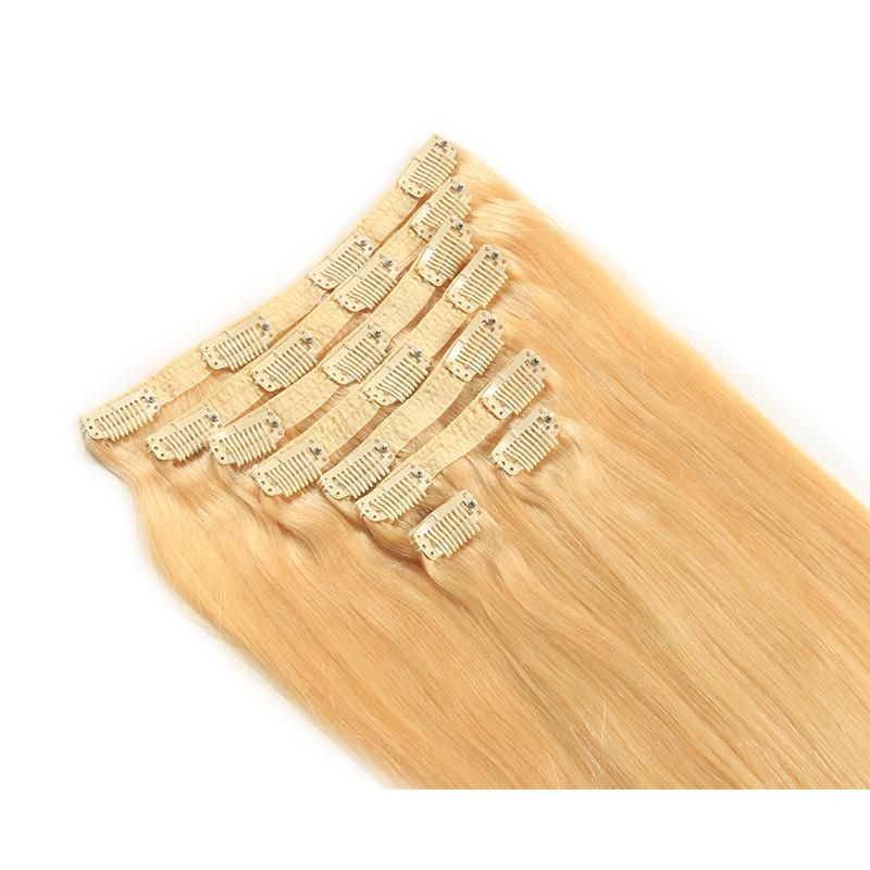 Clip in Colored Hair Extensions/Blond Human Hair Extension