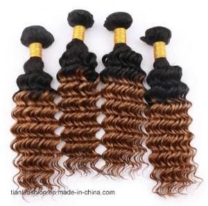 2t Ombre Color Hair Bulk Deep Weave Ombre Hair (5A-8A)