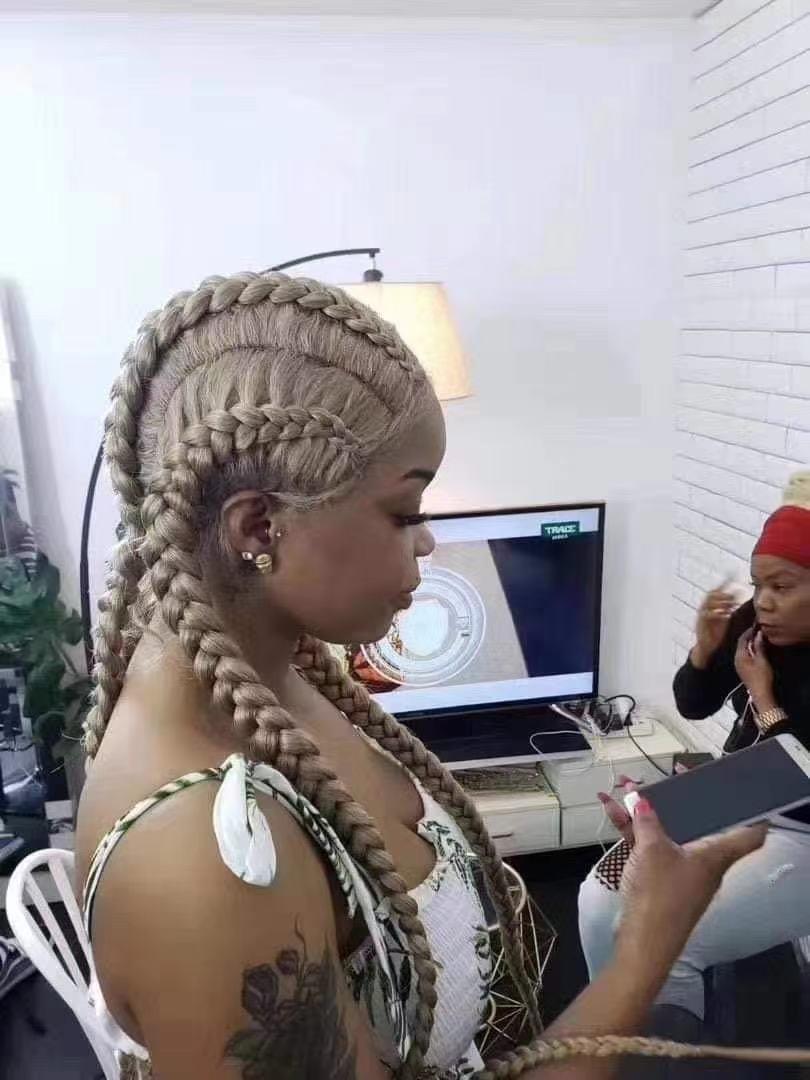 Hot Sale Natural Wigs Synthetic Hair Cheap Braided Wig