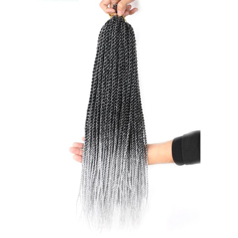 Kanekalon Box Braid Senegalese Twist Crochet Braiding Hair Extension for Black Women 14" 18" 22"