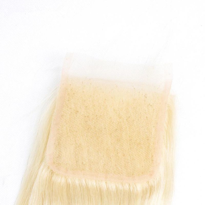 Wholesale Raw Indian Hair Blonde Color 613# Lace Closure
