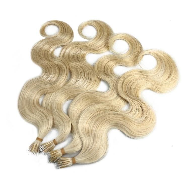 12A Body Wavy Nano Rings Human Hair Extension Remy Virgin Hair Weave