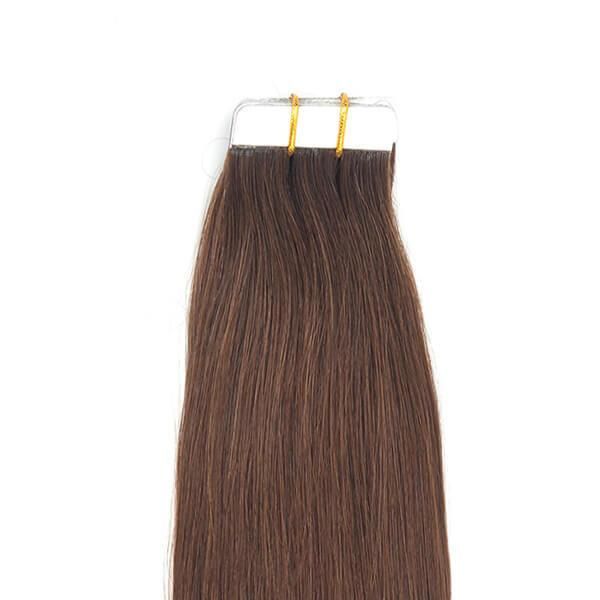 Long Straight Brown Human Hair High Quality Tape Extension