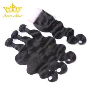 Hair Products 4*4 Lace Closure 100% Human Virgin Hair Body Wave in Stock