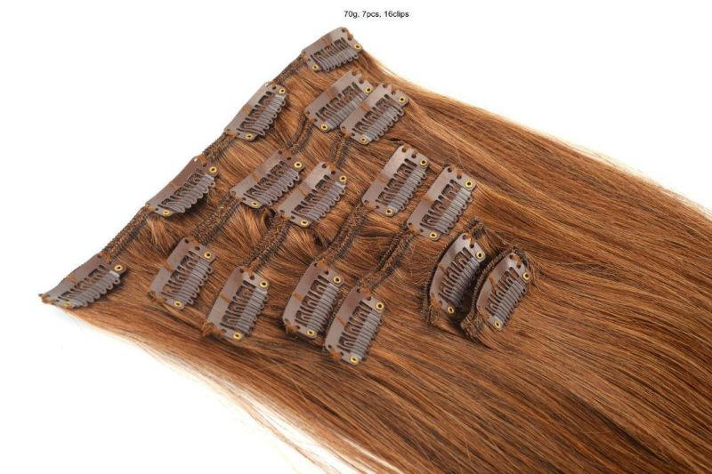 Stock Immediate Shipment Clip Remy Human Hair Extension