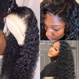 13X4 8A Curly Lace Front Wigs Human Hair with Baby Hair