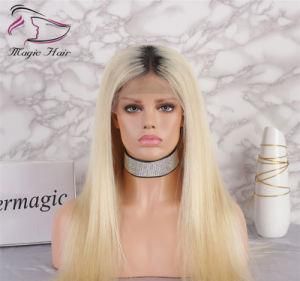 High Quality Color 613# 130% Density Human Full Lace Straight Hair Wig