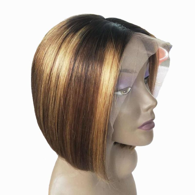 Straight Bob Wig 13X4 Lace Front Human Hair Wigs for Womanbob Color Lace Wigs Ombre Bob Wig