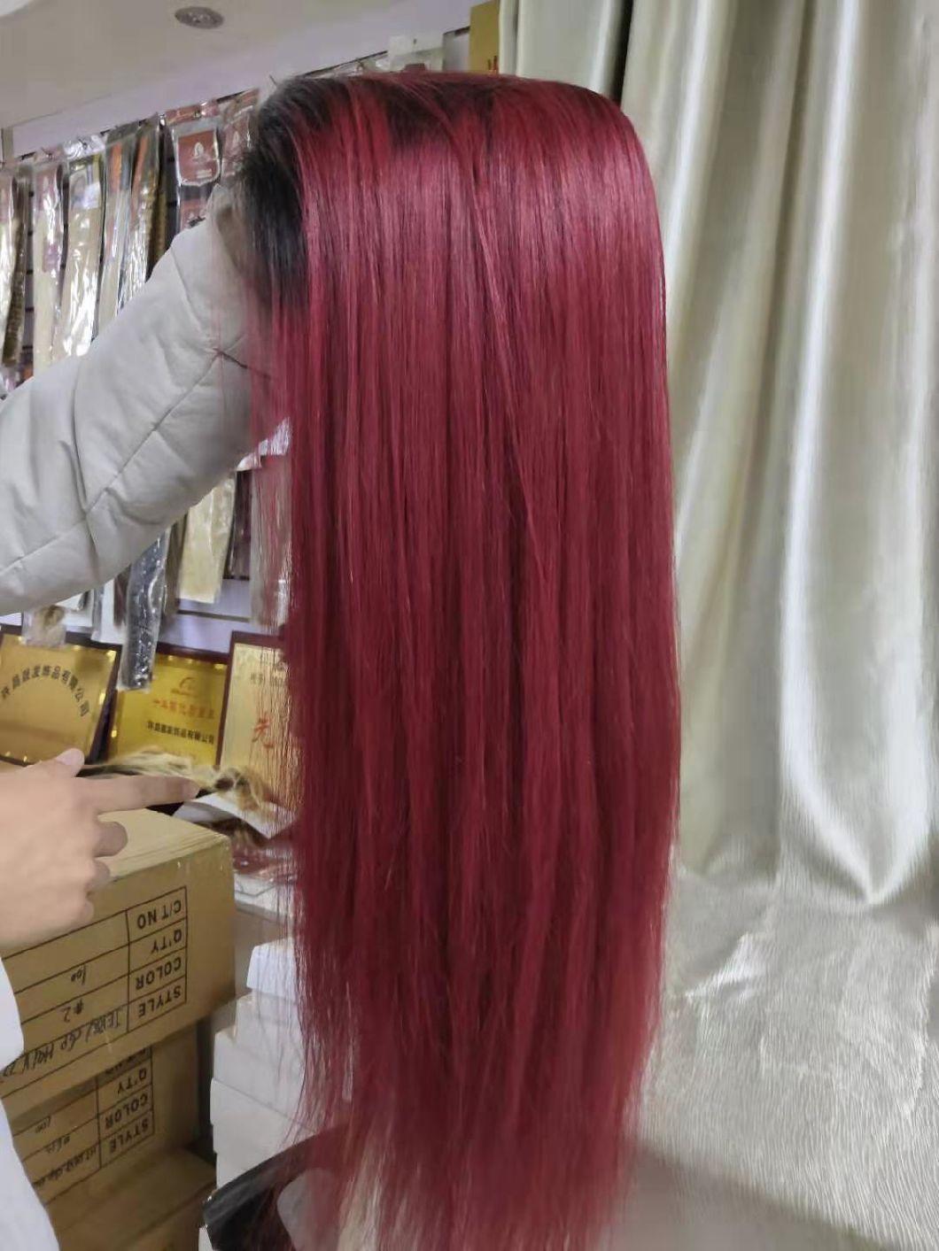 Mink Brazilian Hair 99j Color Human Hair Lace Wig