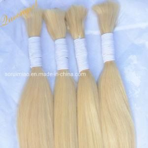 Micro Braiding Virgin Hair Bundle Wavy Straight Blond Brazilian Bulk Human Hair Extensions