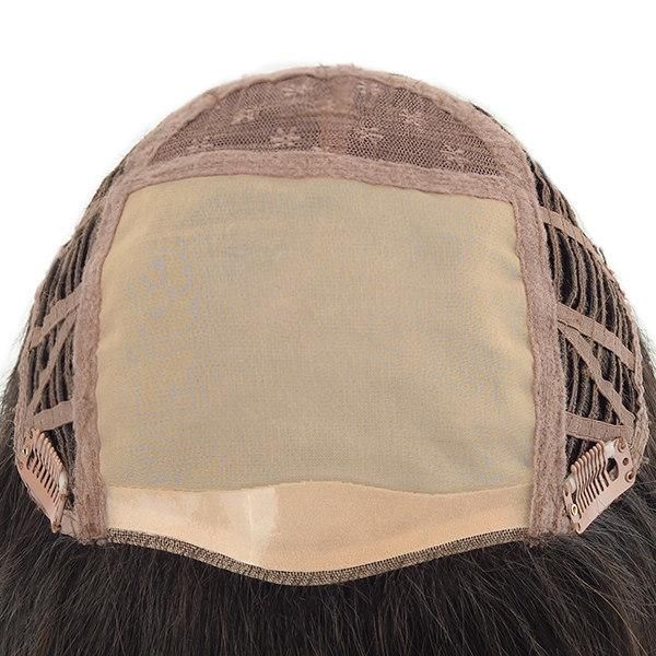 Mono Natural Hair Toupee Machine Made Human Hair Topper for Women