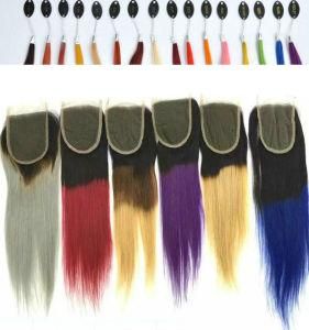 20&quot; 6A Virgin Hair Ombre Lace Closure Silk Straight Hair