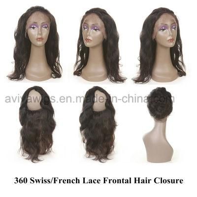 360 Lace Frontal Closure Brazilian Body Wave Closure Free Part Baby Hair Around Remy Human Hair