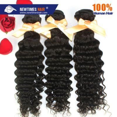 Stock Immediate Shipment Deep Curly Brazilian Remy Human Hair Weave